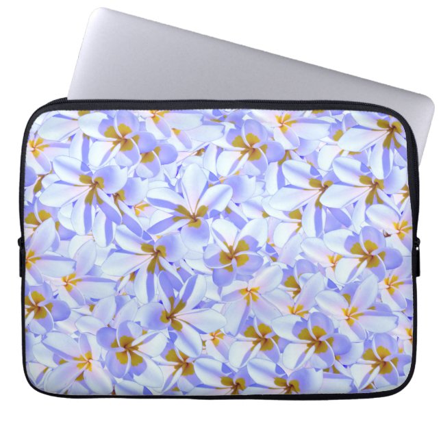 Frangipani Snowflakes, Laptop Sleeve (Front)