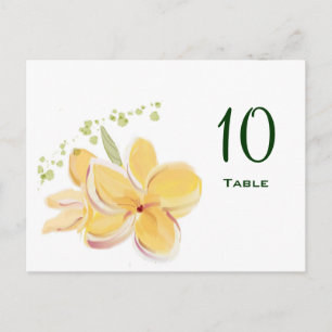Frangipani Table Number Postcard