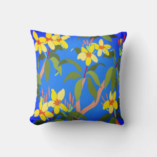 Frangipani Throw Pillow