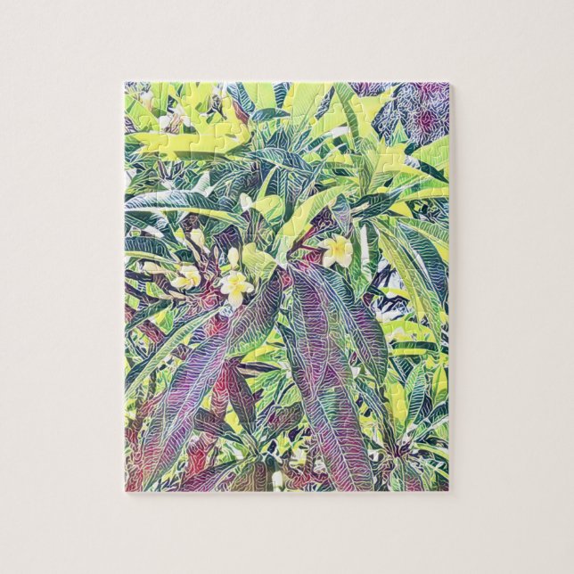 Frangipani Tree Cairns Australia tropical Jigsaw Puzzle (Vertical)