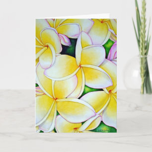 Frangipani Watercolour Card