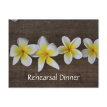 Frangipani Wedding Rehearsal Invitations
