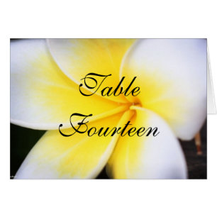 Frangipani - Wedding Table Number Cards