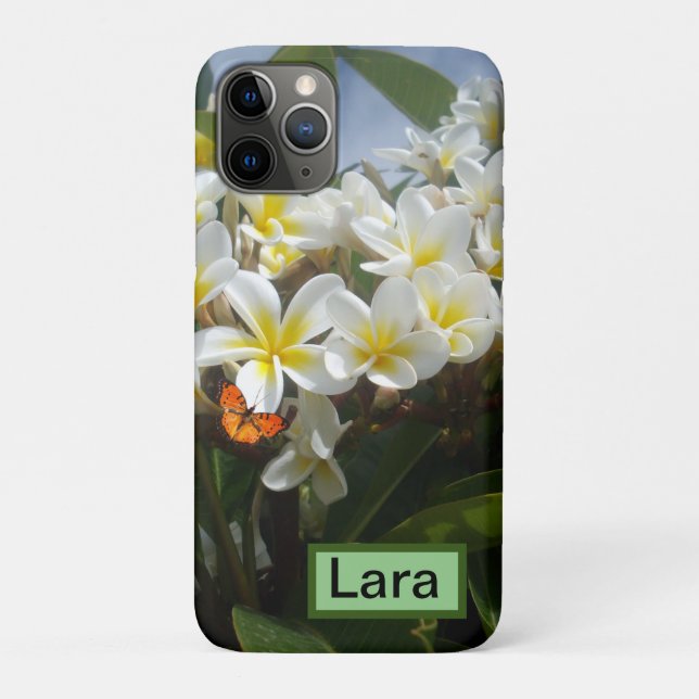 Frangipanis With Butterfly, Customized  Case-Mate iPhone Case (Back)