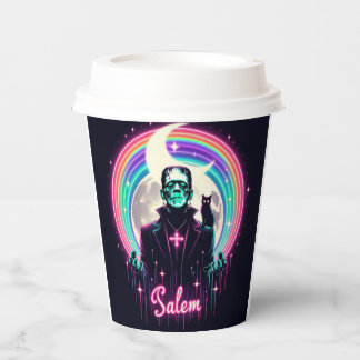 Frank and cat Salem paper coffee cup