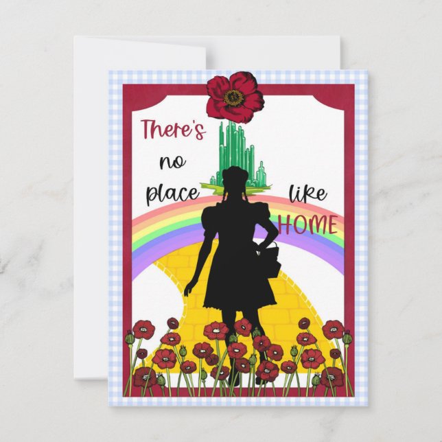 Frank Baum's Wizard of OZ  No Place Like Home Card (Front)