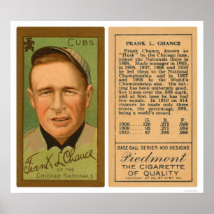 Frank Chance Cubs Baseball 1911 Poster