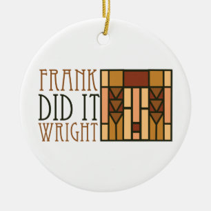 Frank Did It Wright Ceramic Tree Decoration
