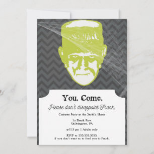 Frank   Funny Halloween Party Invitation 5x7