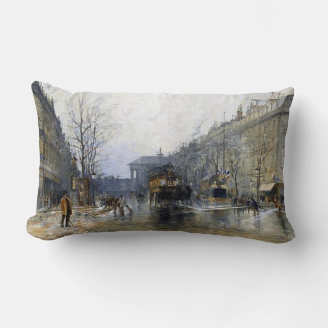 Frank Myers Boggs Paris Street Scene Lumbar Cushion (Front)