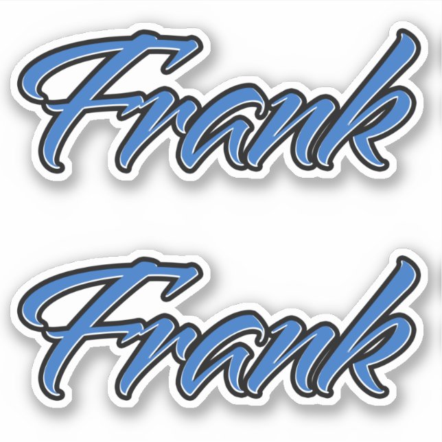 Frank Name blue sticker Sticker Stickerset (Front)