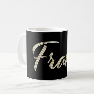 Frank Name whitegold Tasse Teetasse Kaffeetasse Coffee Mug