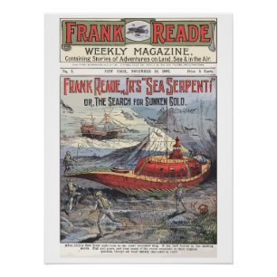 Frank Read Jr Futurist Sci-Fi, Issue 1-5, 1902 Poster