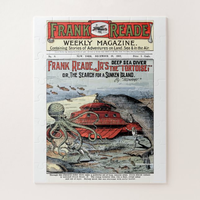 Frank Read Jr Futurist Sci-Fi, Issue 1-8, 1902 Jigsaw Puzzle (Vertical)
