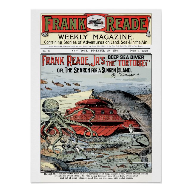 Frank Read Jr Futurist Sci-Fi, Issue 1-8, 1902 Poster (Front)