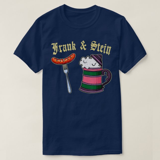 Frank  Stein German Beer Drinking Fastfood Oktober T-Shirt (Design Front)