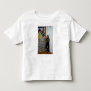 Frank Stella beside one of his works Toddler T-Shirt