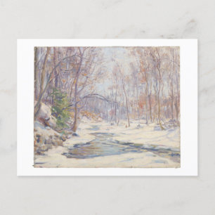 Frank T. Hutchens Painting, "A Winter Morning" Holiday Postcard