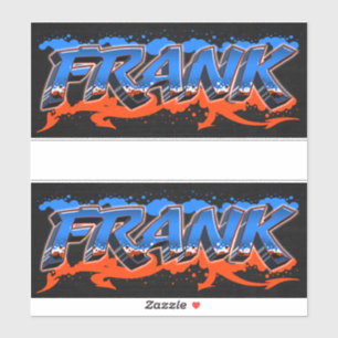 Frank Vorname Name Graffiti Sticker