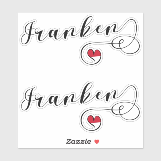 Franken, Franconia Flag Heart, Franconian (Sheet)