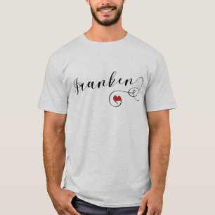 Franken, Franconia Flag Heart, Franconian T-Shirt