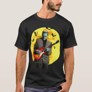 Franken guitar Frankenstein Plays Electric Guitar  T-Shirt
