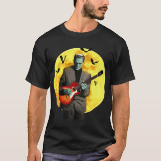 Franken guitar Frankenstein Plays Electric Guitar  T-Shirt