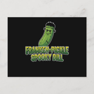 Franken-Pickle Spooky Dill Halloween Postcard