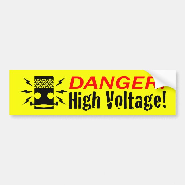 Frankenar HIGH VOLTAGE! Bumper sticker (Front)