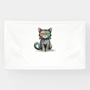 FrankenCat Oversized T-Shirt Banner