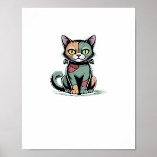 FrankenCat Oversized T-Shirt Poster