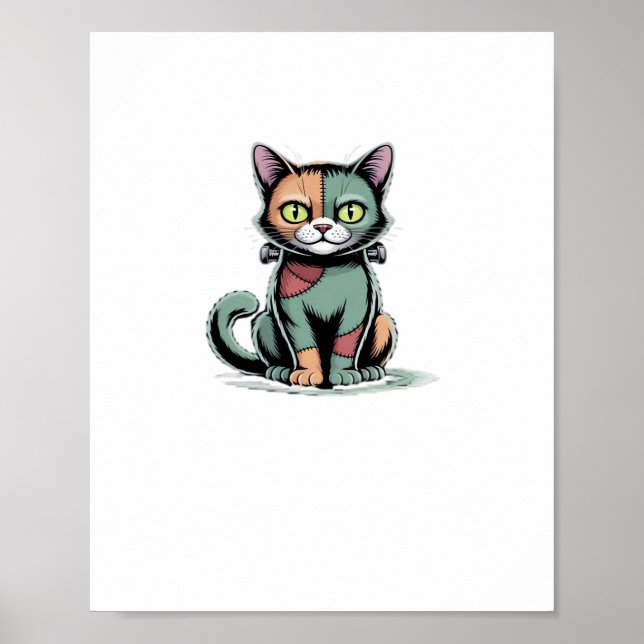 FrankenCat Oversized T-Shirt Poster (Front)