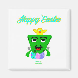 FrankenCheese Easter 2 Inch Square Magnet