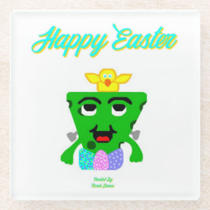 FrankenCheese Easter Glass Coaster