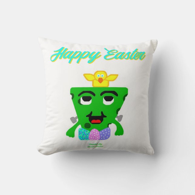 FrankenCheese Easter Square Throw Pillow (Front)