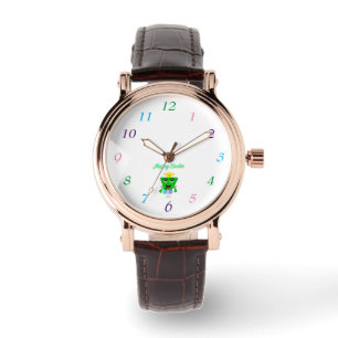FrankenCheese Easter Women's Brown Leather Watch