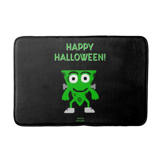 FrankenCheese Halloween Greetings Bath Mat (Front)