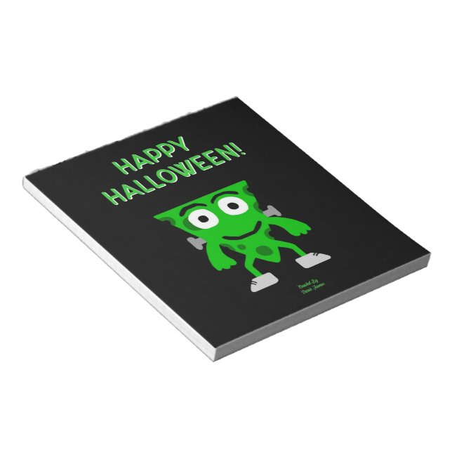 FrankenCheese Halloween Greetings Notepad  (Angled)