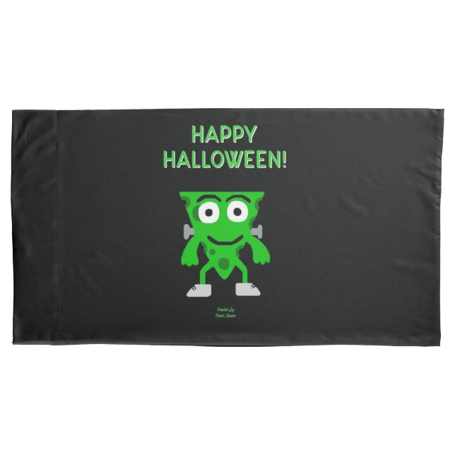 FrankenCheese Halloween Greetings Pillowcase  (Front)