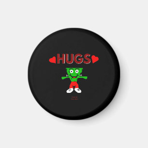 FrankenCheese Hugs Round Magnet