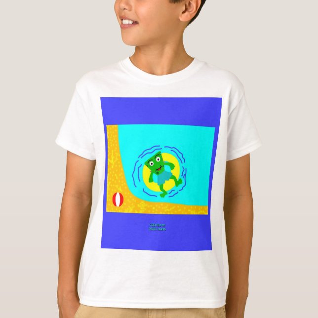 FrankenCheese Summer Boys White Basic T Shirt (Front)