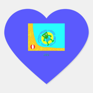 FrankenCheese Summer Heart Sticker