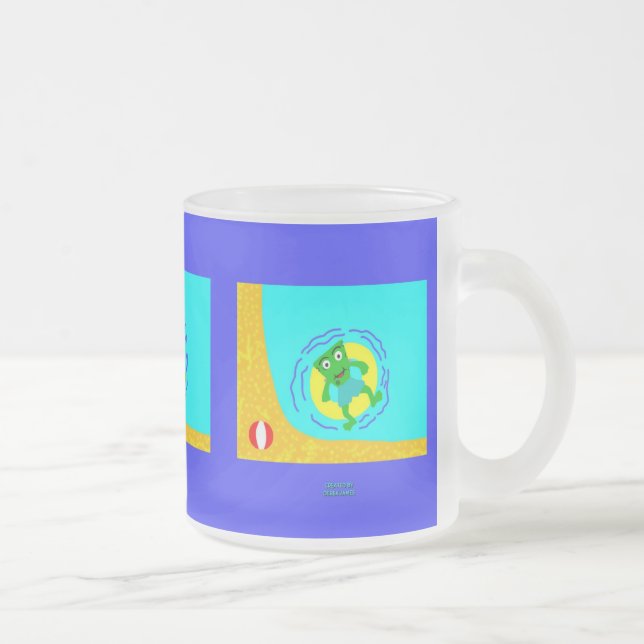 FrankenCheese Summer Small Frosted Glass Mug (Right)