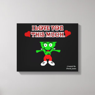 "FrankenCheese Valentine's Day Wrapped Canvas