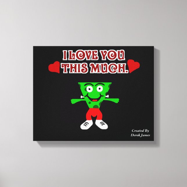 "FrankenCheese Valentine's Day Wrapped Canvas (Front)