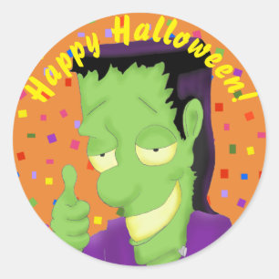 Frankencool Halloween Stickers