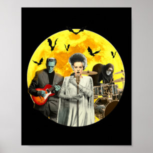 Frankenguitar  With Bride and Igor Halloween Band  Poster