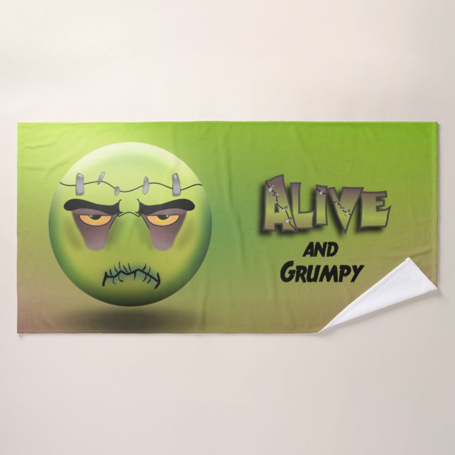 Frankenmoji bath towel (Bath Towel)