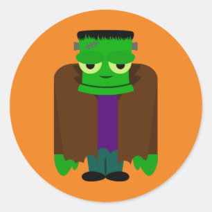 Frankenmonster Halloween dress up Classic Round Sticker