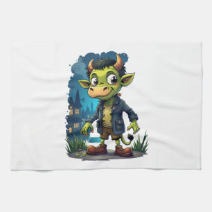 Frankenmoo Tea Towel